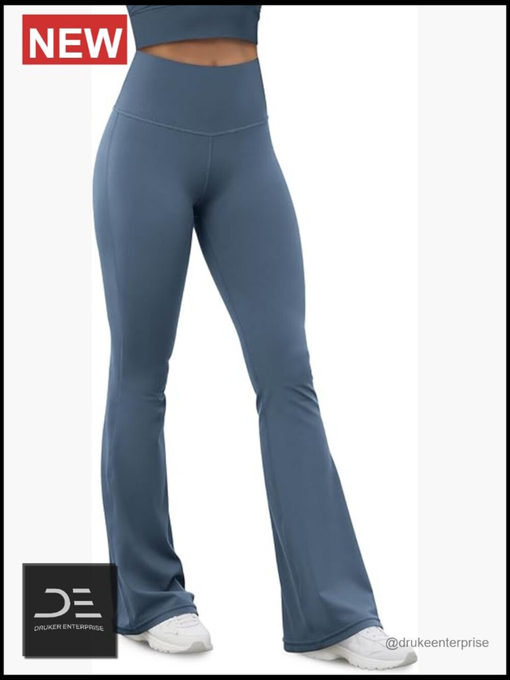 High Waist Tummy Control Flared Yoga Pants Bootcut Leggings with Inner Pocket